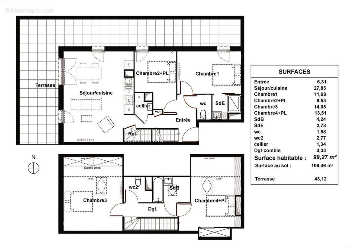 Appartement 99 m² à Blanquefort  - photo 2