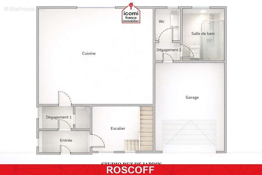 Finistere - roscoff (29680) - a vendre - maison t7 de +150m² : 1 studio et 1 duplex t5  - terrain 350m² environ - garage et stat - photo 9