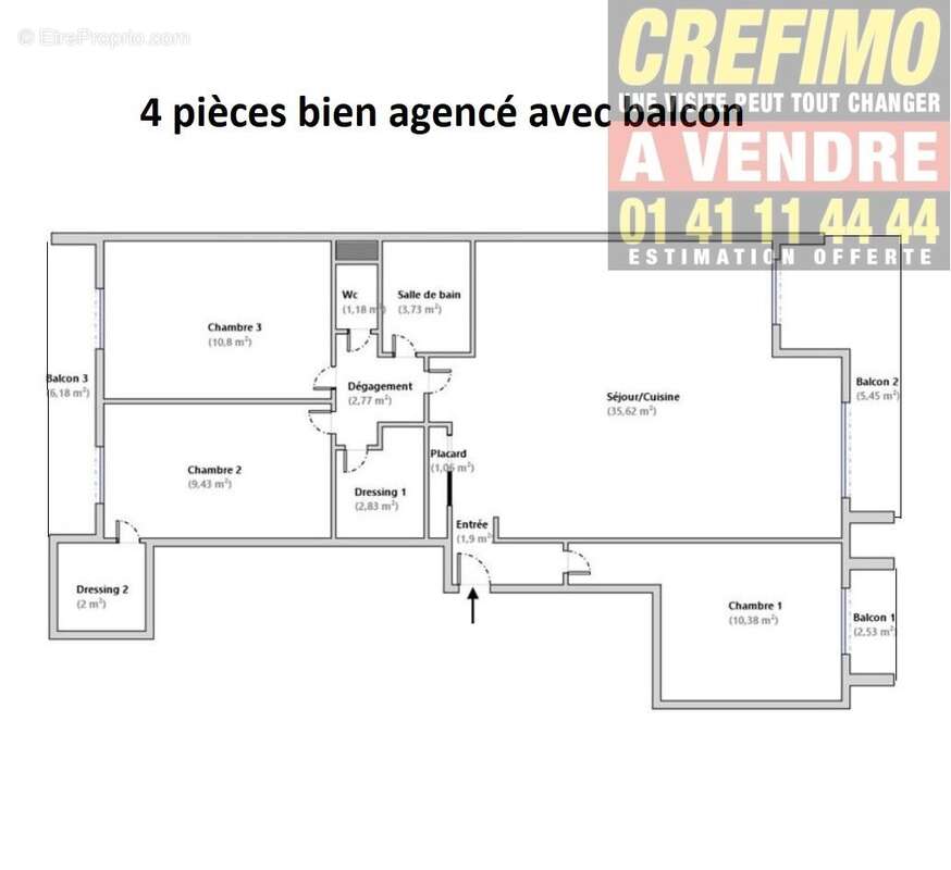 Appartement à ASNIERES-SUR-SEINE