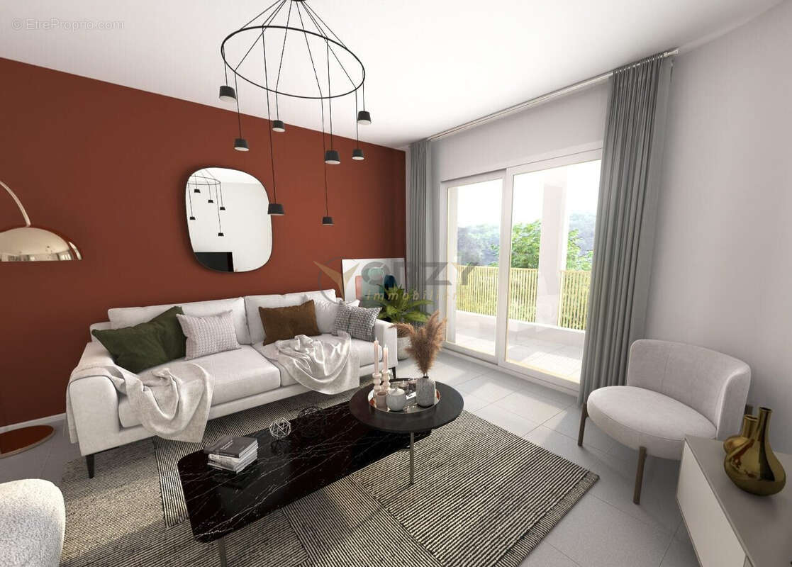 Appartement témoin - Salon - Appartement à CASTELNAU-LE-LEZ