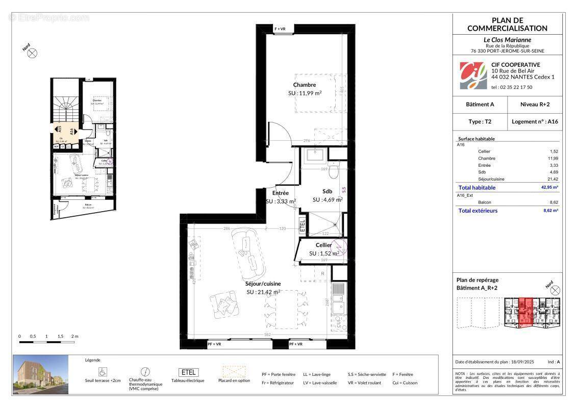 Appartement à NOTRE-DAME-DE-GRAVENCHON