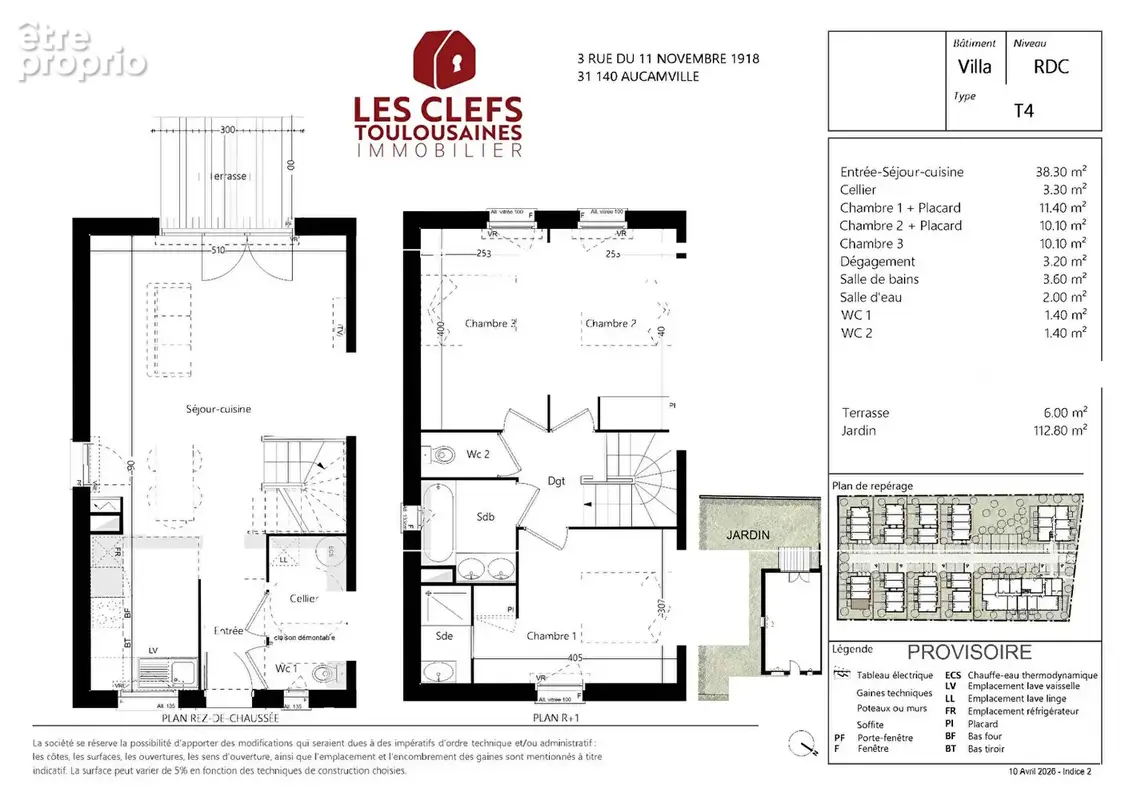Magnifique maison proche centre Aucamville 4 pièces 85 m² avec jardin de 113 m² ! - photo 3