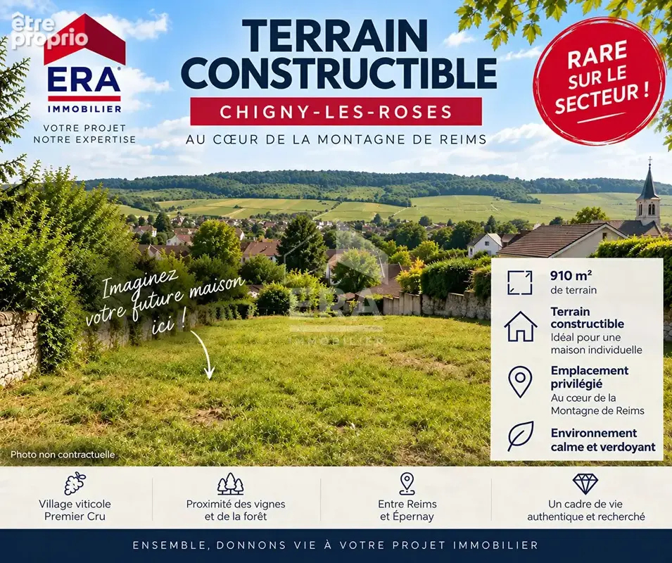 Terrain à CHIGNY-LES-ROSES