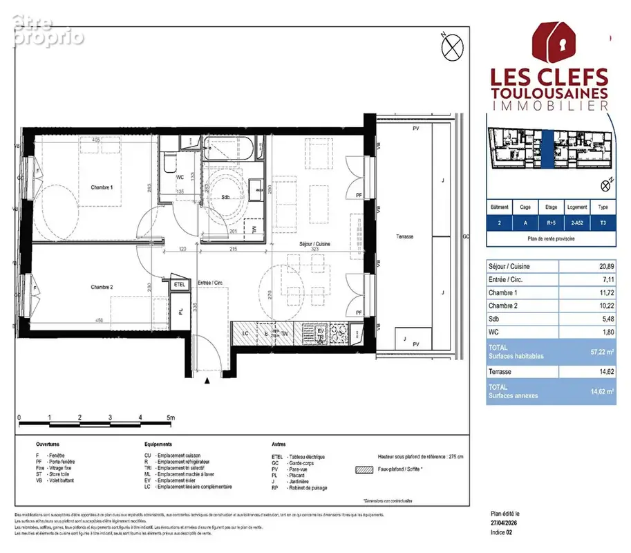 Magnifique appartement 3 pièces de 57 m² nouveau "Quartier Matabiau" - photo 5