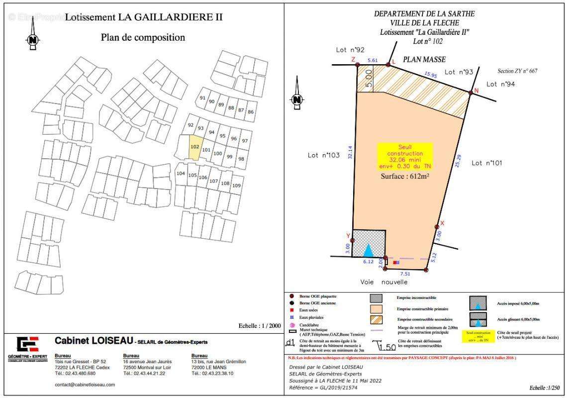 Terrain à LA FLECHE
