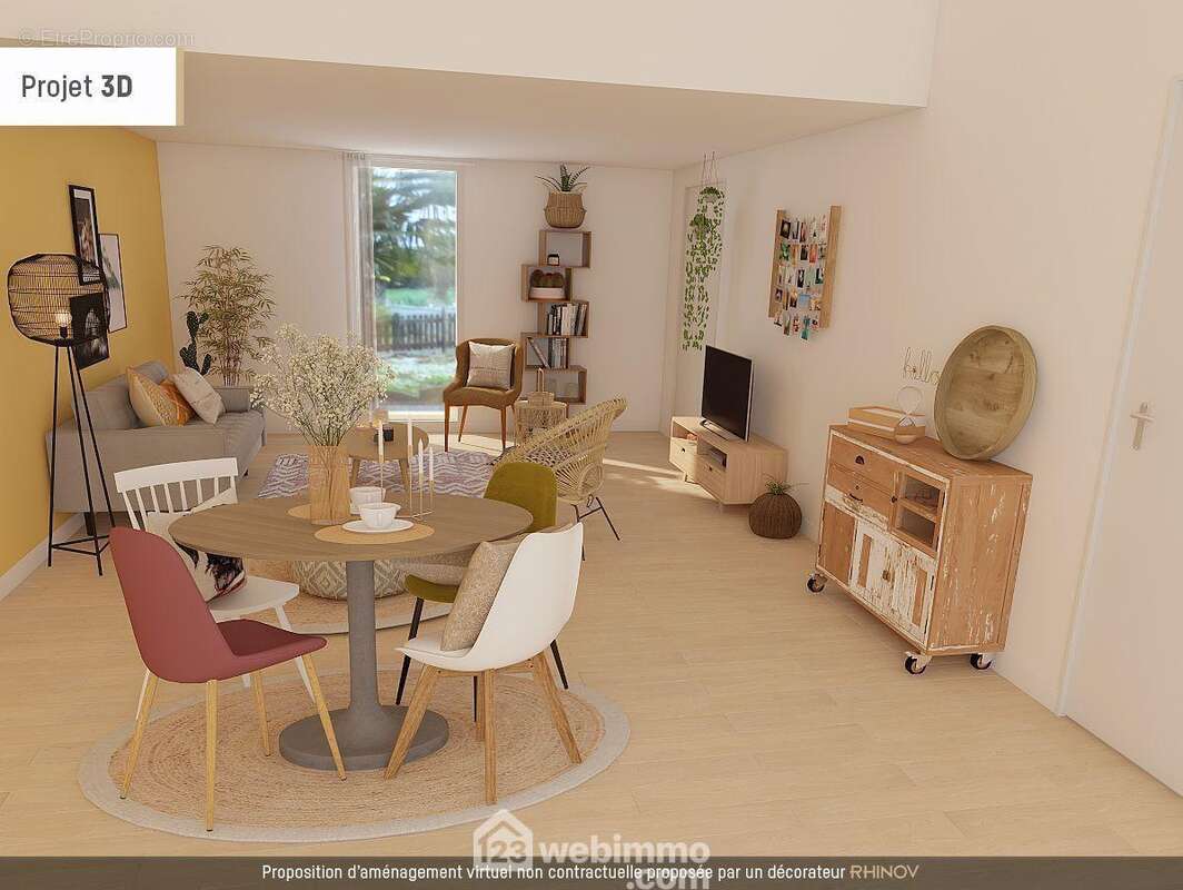 Salon-salle à manger (photo projet) - Maison à BONDOUFLE