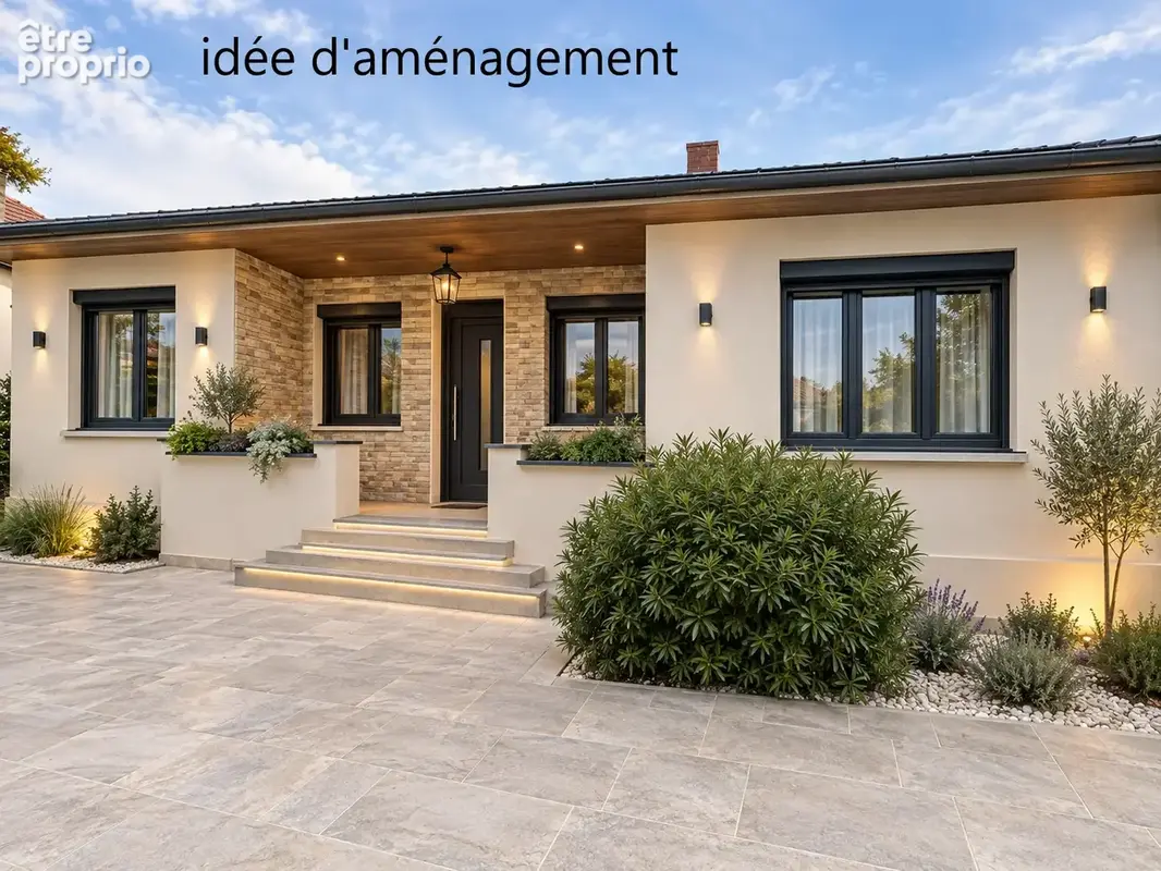 LE PEAGE DEROUSSILLON, maison plain-pied, 77 m2 habitables, 4 chambres, terrain 653 m2 - photo 2