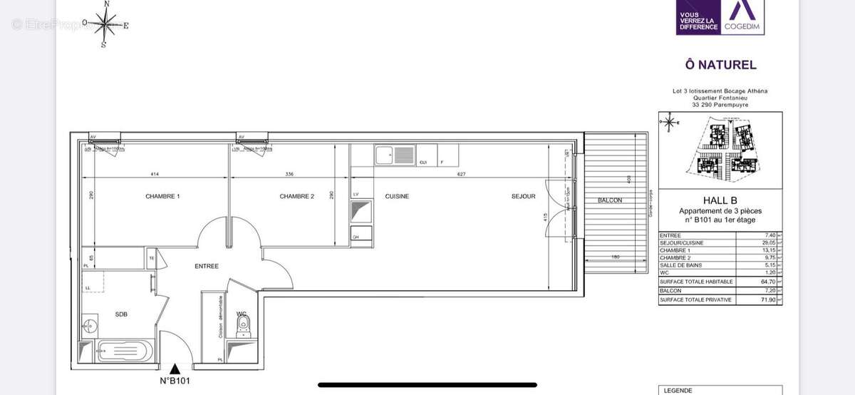 Appartement à PAREMPUYRE