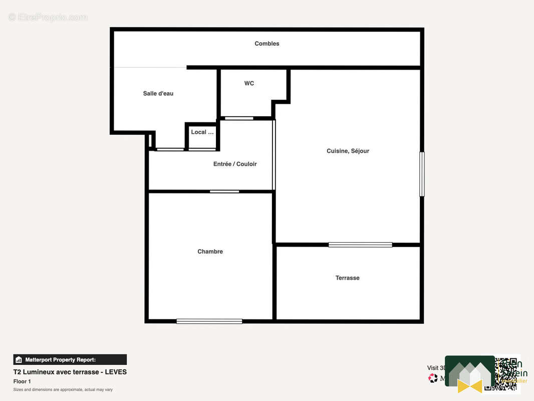 Appartement 40 m² à Leves  - photo 9