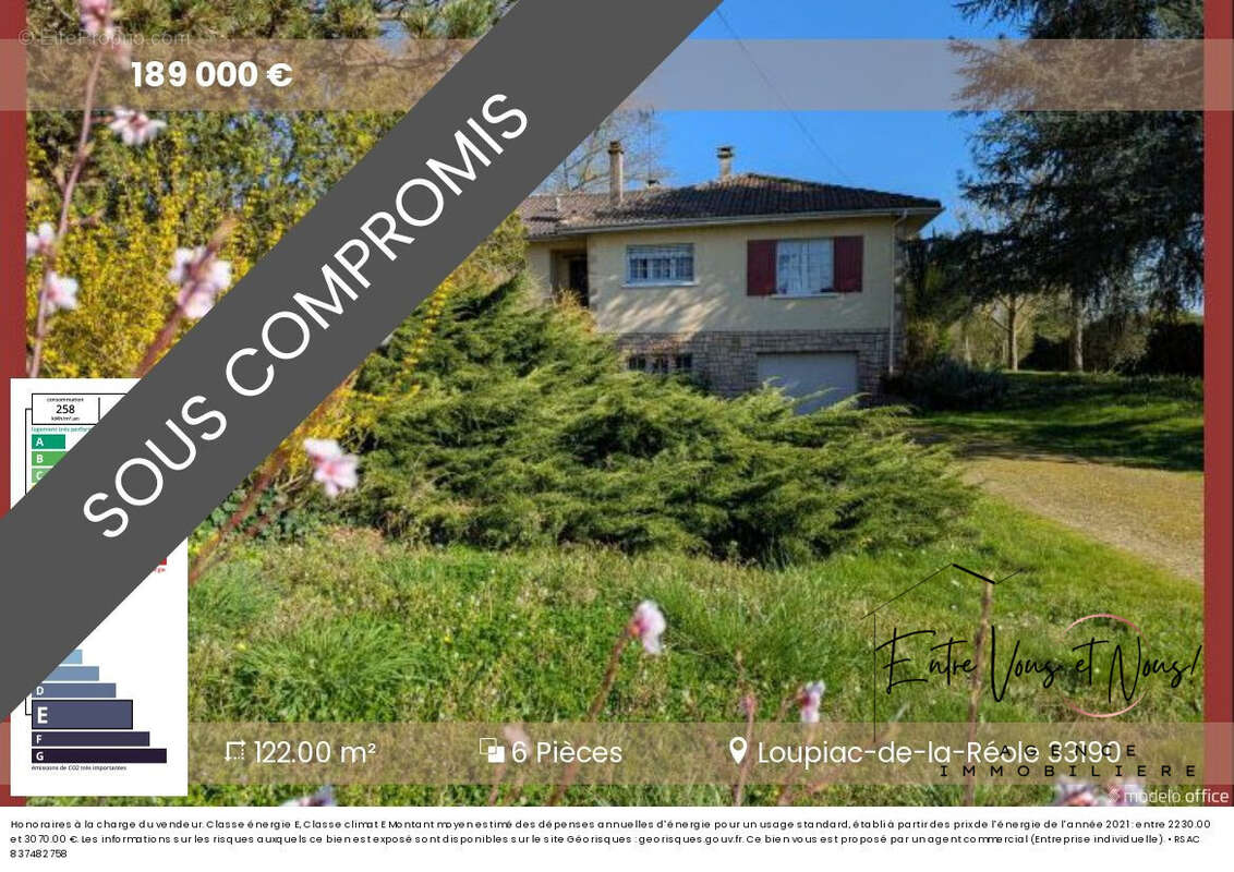 Maison à LOUPIAC-DE-LA-REOLE