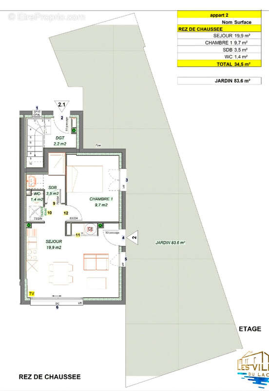 Appartement à vendre 2 pièces avec jardin vue Lac et Montagnes sur SAVINES LE LAC (05) , Dans une résidence en construction styl - photo 4