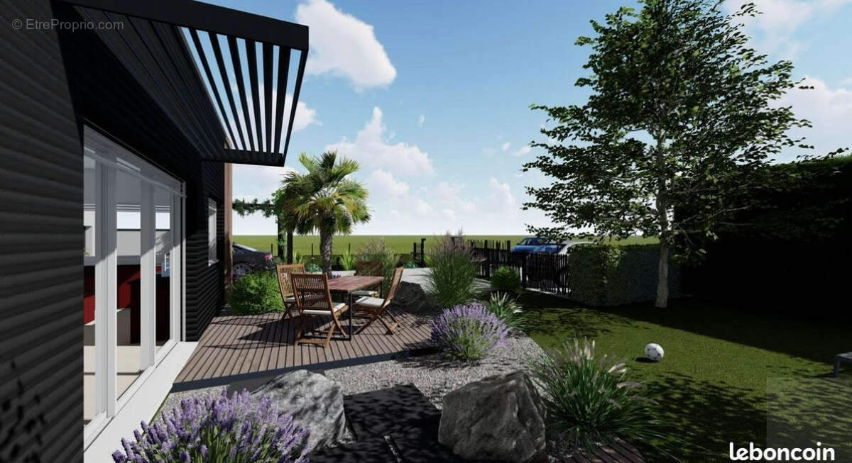 Hangest-en-santerre - maison d'architecte contemporaine - 155m2 - plain pied - 4 chambres - terrasse - jardin - photo 9