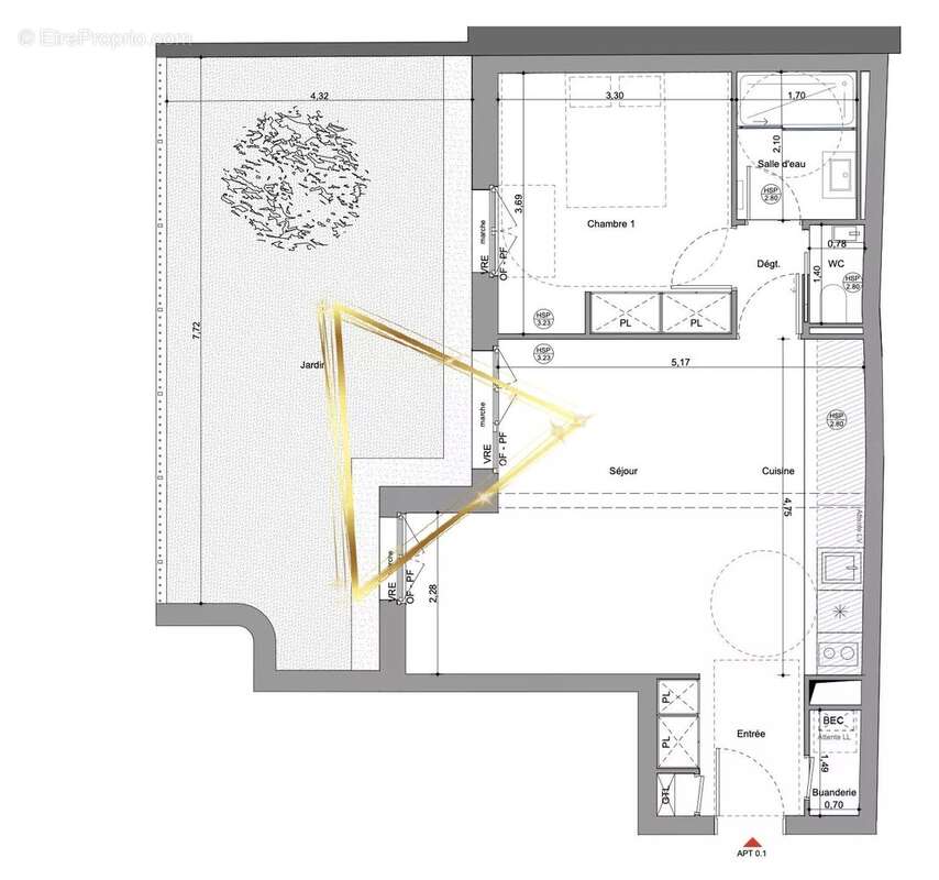 Appartement à PARIS-20E