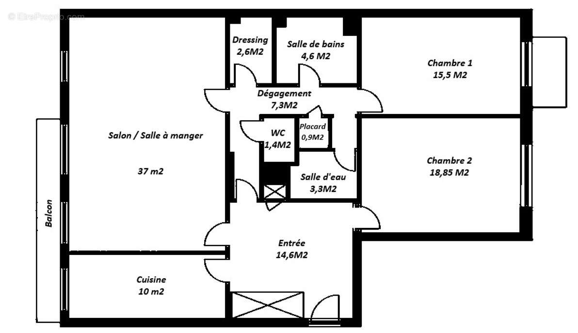 Appartement à PARIS-17E