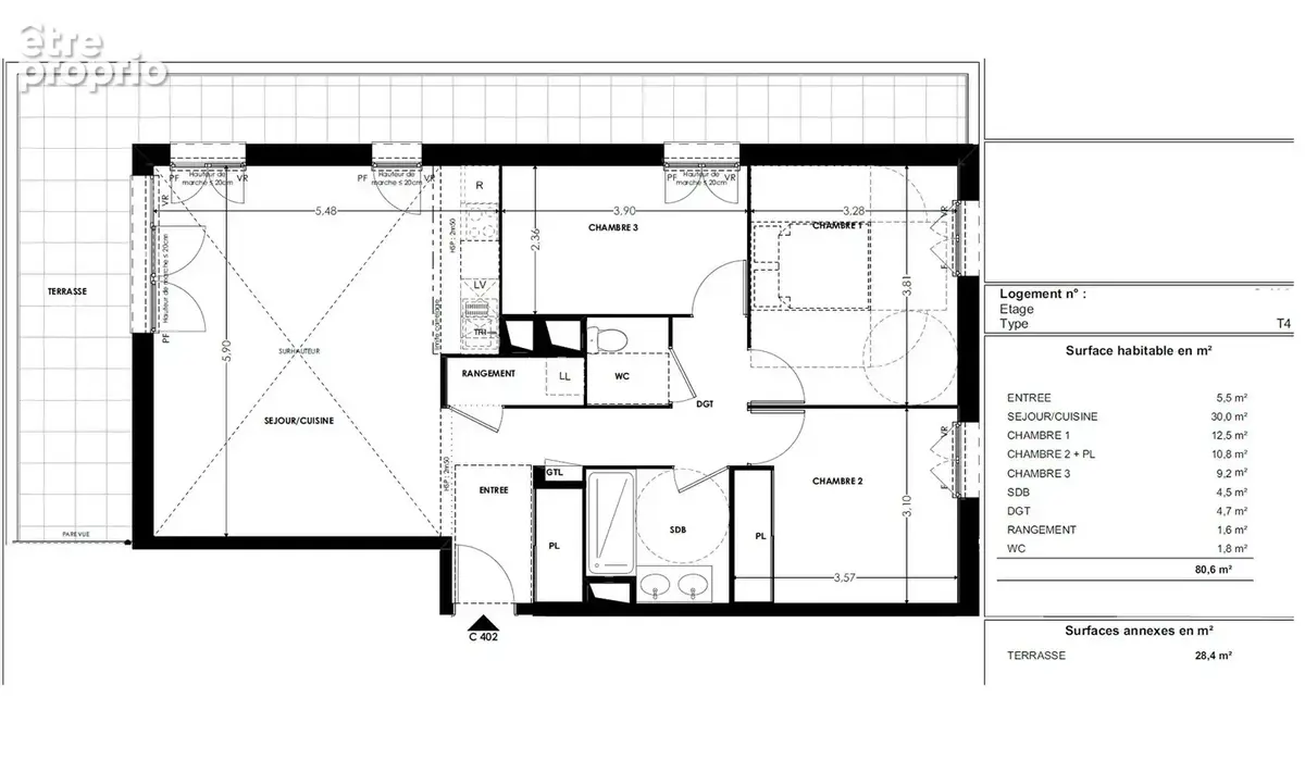 Appartement 4 pièces au dernier étage avec terrasse - Résidence neuve - photo 7
