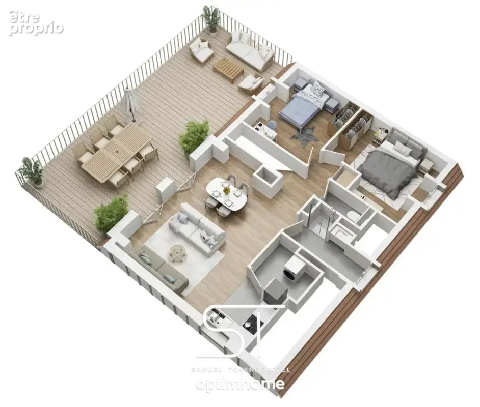 Appartement neuf T3 de 67,71 m² avec grande terrasse et parking – Beaumont-en-Auge (14950) - photo 2