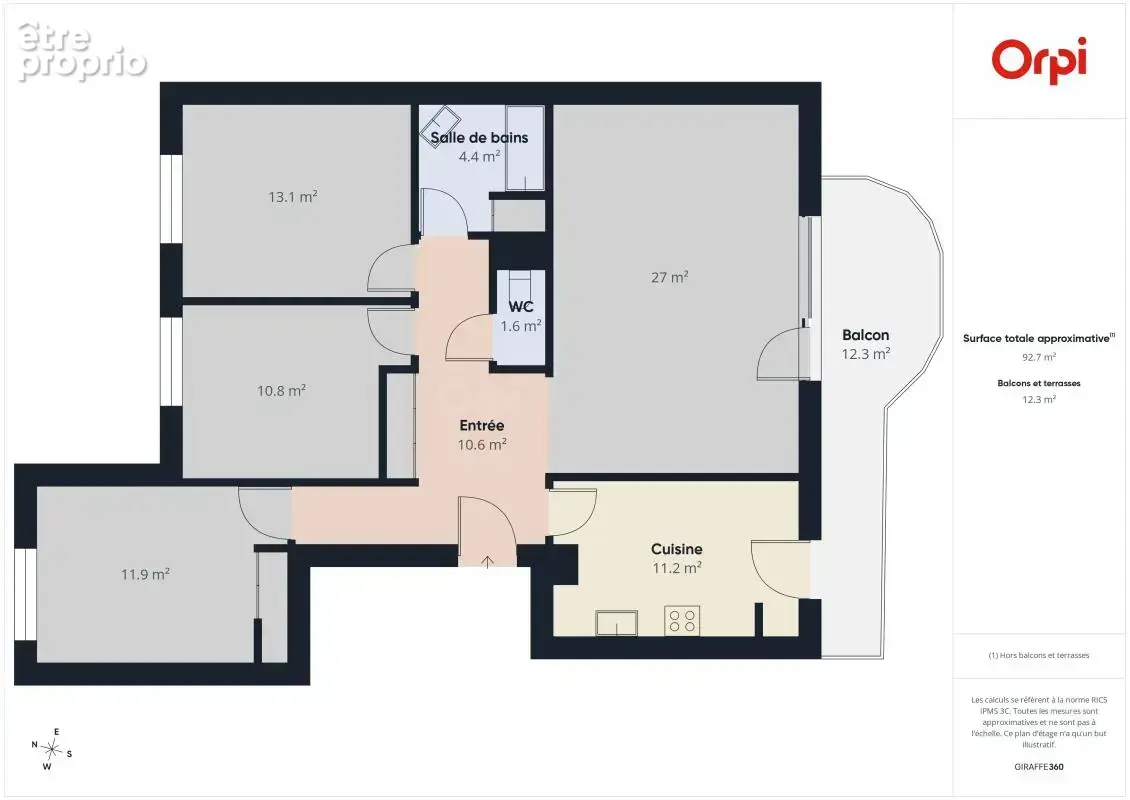 Appartement À Vendre - 94,82 M² avec Balcon , cave & garage en option - photo 9