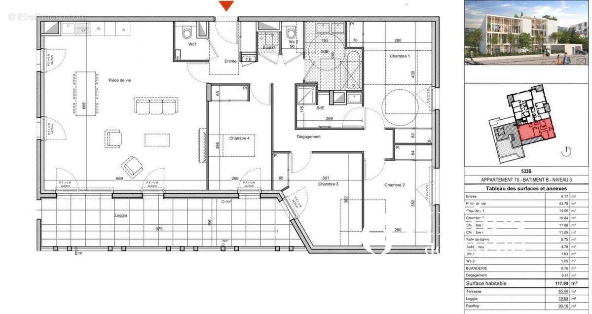 Appartement à FRANCHEVILLE