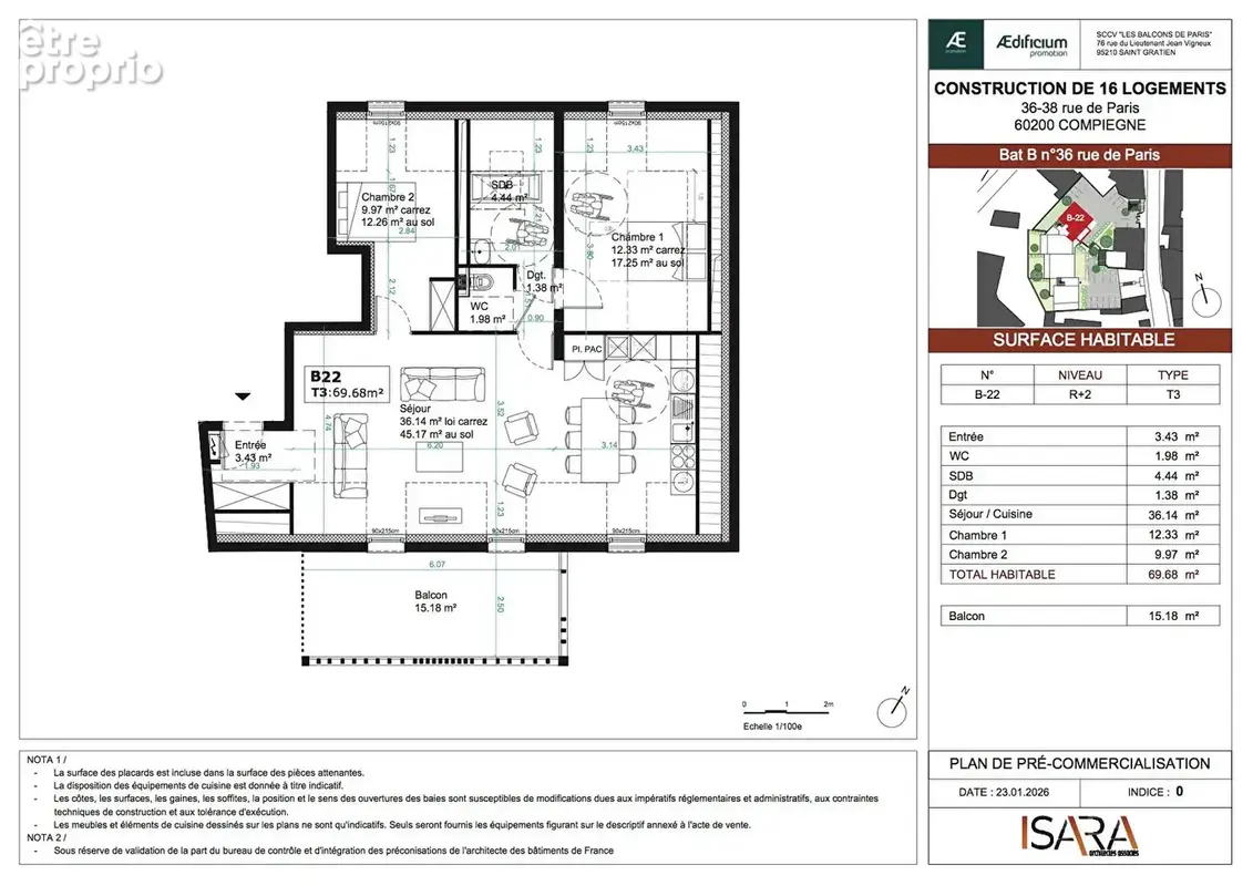 Appartement 69m² à compiègne - photo 5