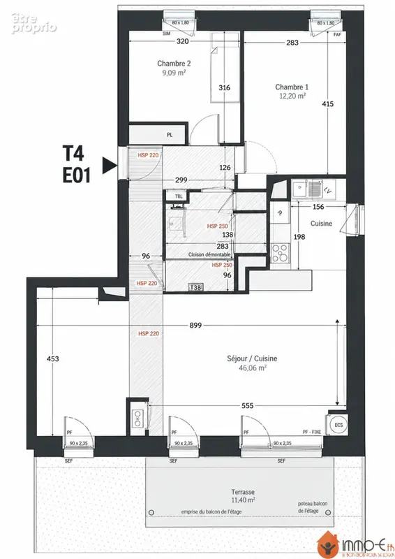 Appartement 3 pièces 82 m² à vendre à Coupvray (77700) - photo 7