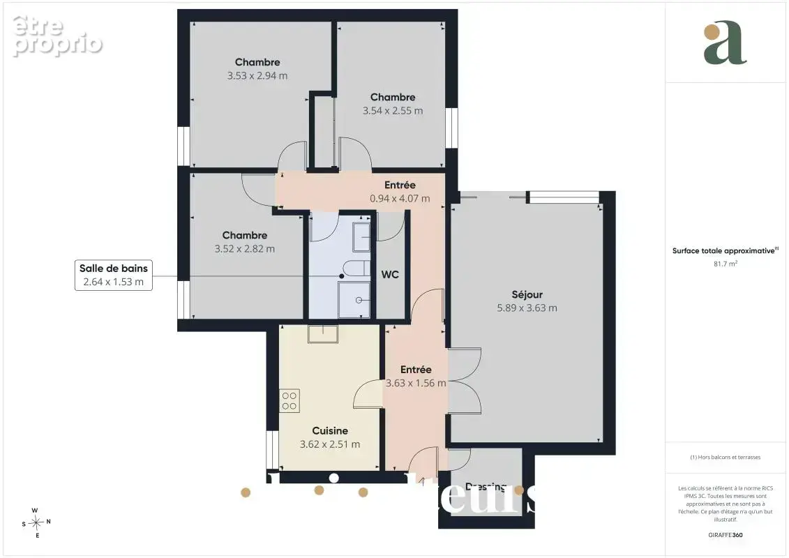 Talence : T4 traversant de 80 m² avec balcon, parking et cellier, à rafraîchir - photo 19
