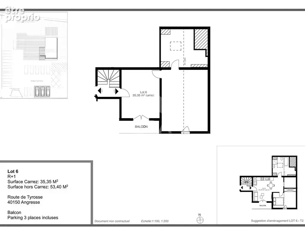 Appartement 53m² à angresse - photo 2