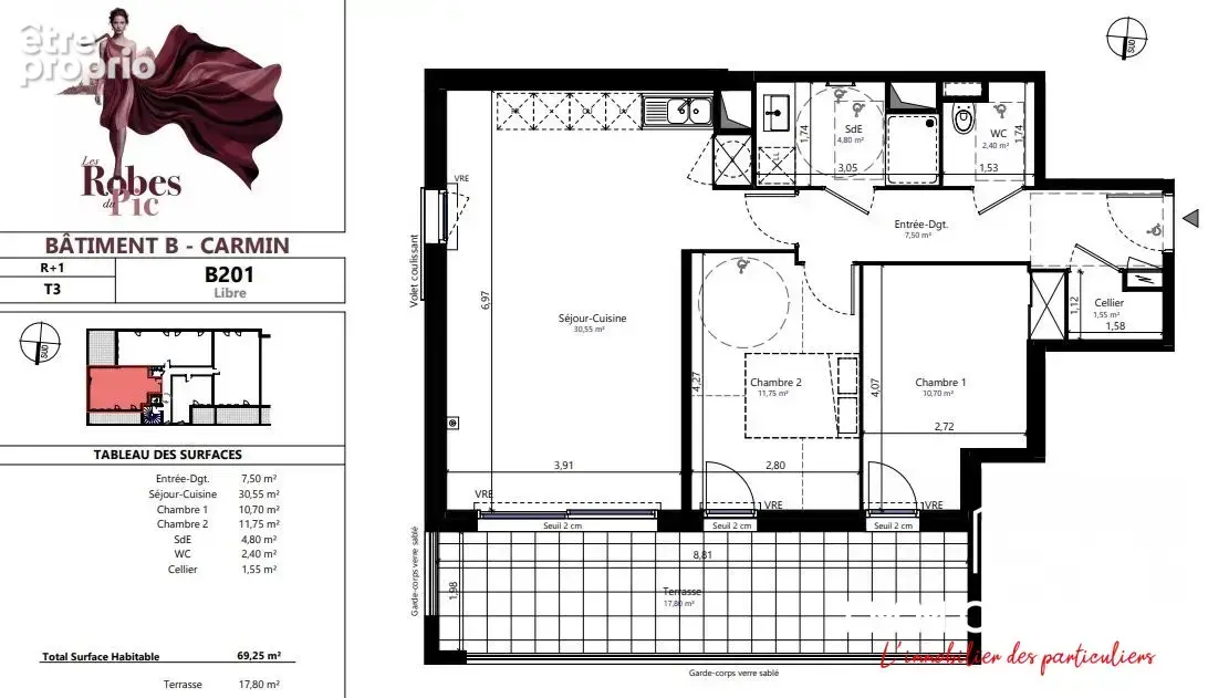 Appartement 3 pièces 69 m² à vendre à Saint-Gely-Du-Fesc (34980) - photo 3