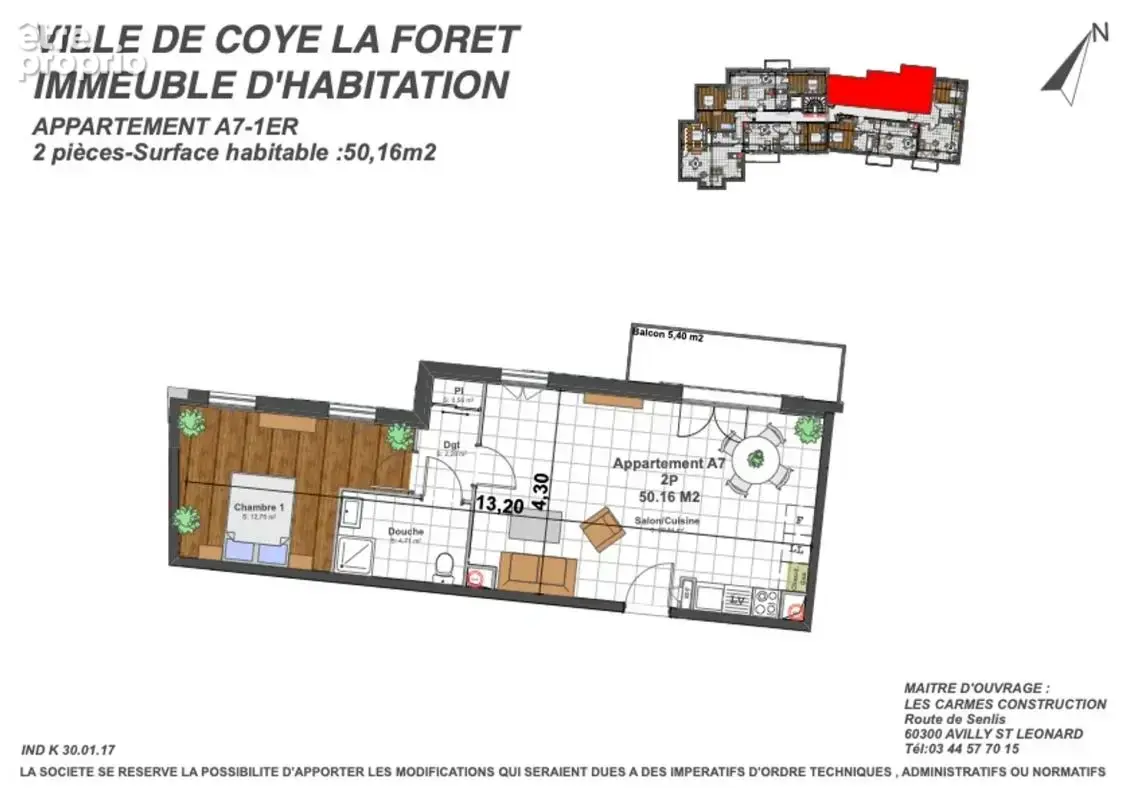COYE-LA-FORÊT – T2 avec balcon – Garage – Résidence récente - photo 10