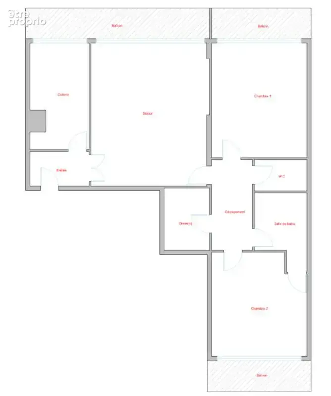 Paris 20e - saint-fargeau - 3 pièces traversant est/ouest - 75,84 m² - 3 balcons - jardin intérieur - photo 12