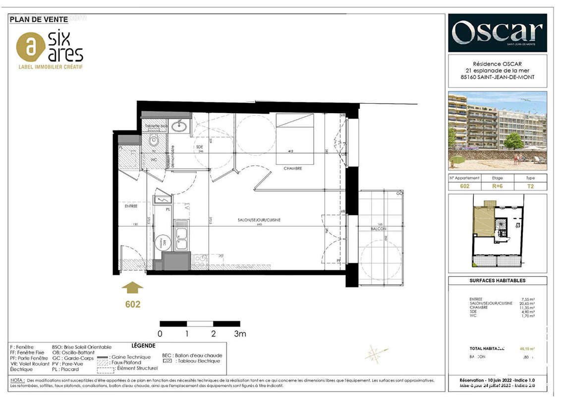 Appartement neuf Saint Jean De Monts 2 pièce(s) 46.15 m² - photo 4