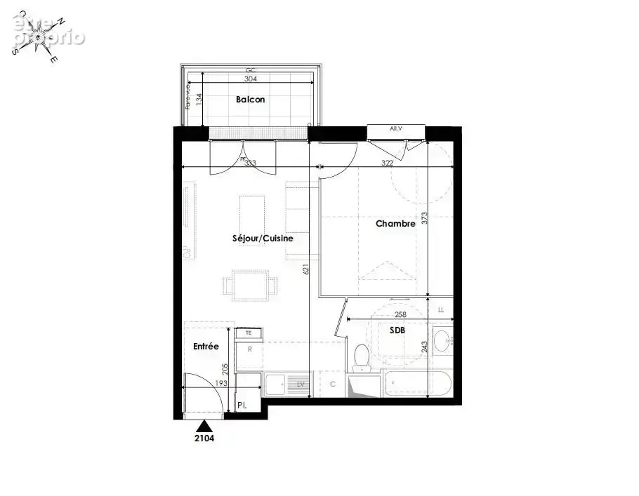 À vendre – t2 neuf avec balcon et parking – mantes-la-jolie (78200) - photo 2