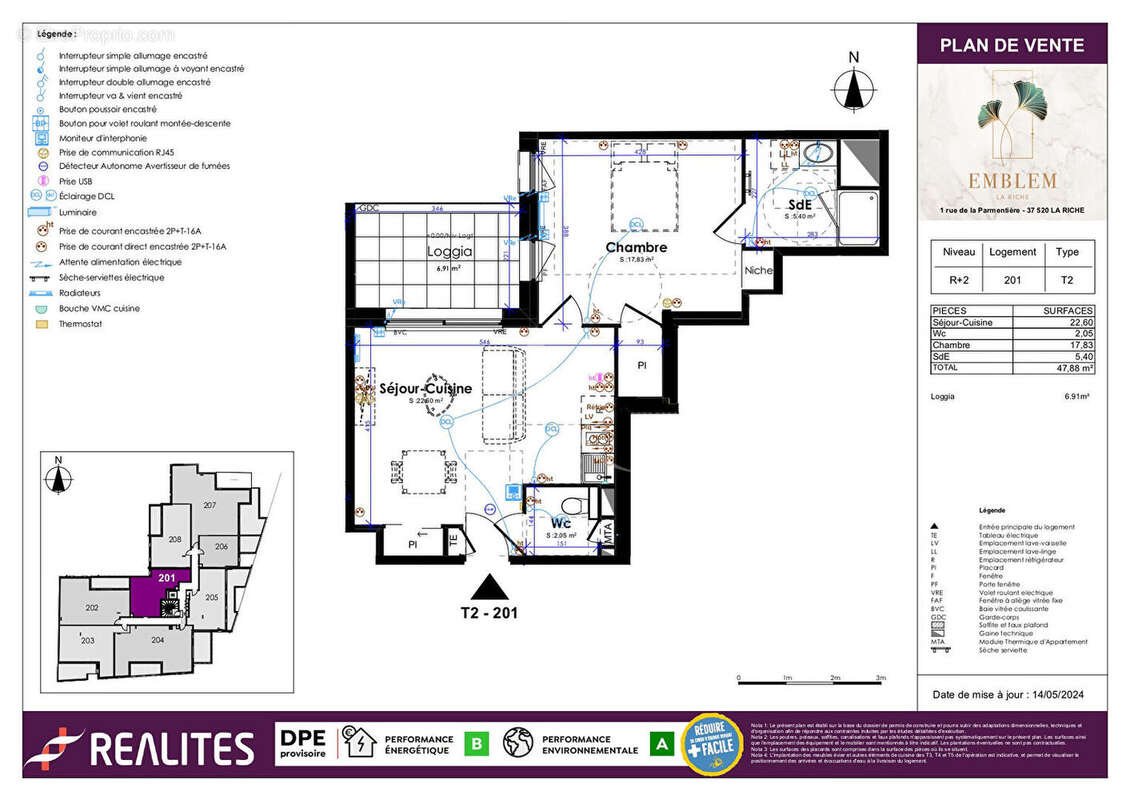 Appartement à LA RICHE