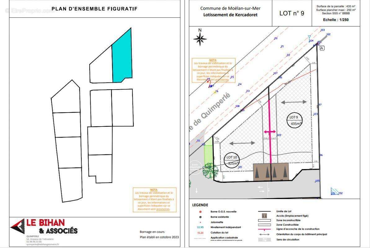 Terrain a batir 435m² moelan-sur-mer - photo 2