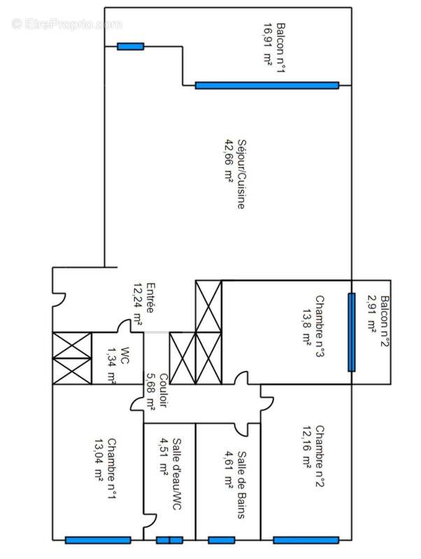 Cannes Tassigny - appartement 4p 110 m2 - dernier étage - piscine - photo 18