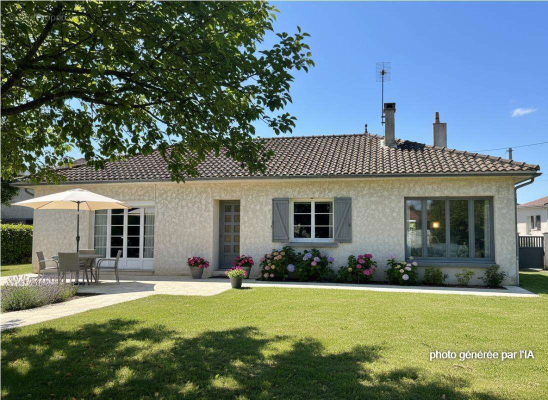 Maison à Vayres  de  5 pièces  de 105 m2 - 3 chambres - Un chai en pierre de 60 m² - Terrain de 1270 m² - photo 2