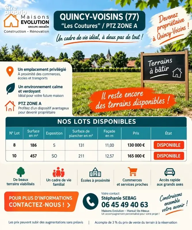 Terrain à QUINCY-VOISINS