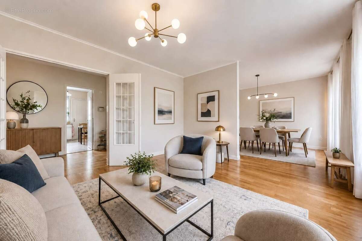 T3 traversant Est/Ouest 78,29 m² /balcon / Garage - photo 5