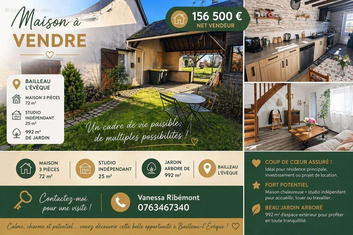 Maison à BAILLEAU-L'EVEQUE