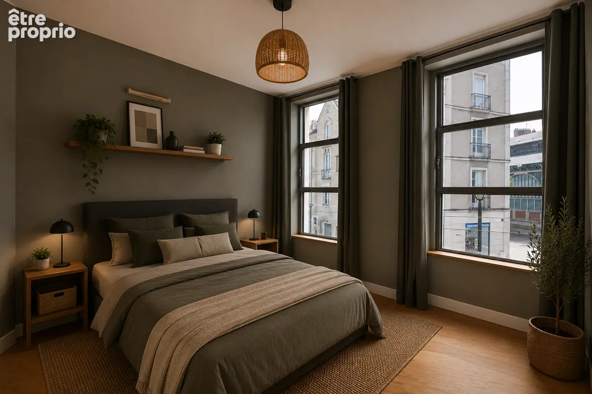 Nantes centre/ tour bretagne -- t5 108 m2 -- 4 chambres -- double salon - photo 9