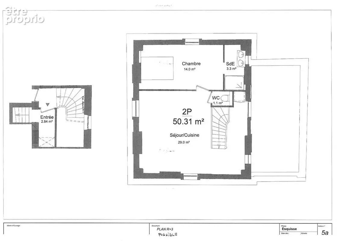 SAINT-CLOUD -  grand 2 pièces  de 50 m² à réagencer. - photo 8