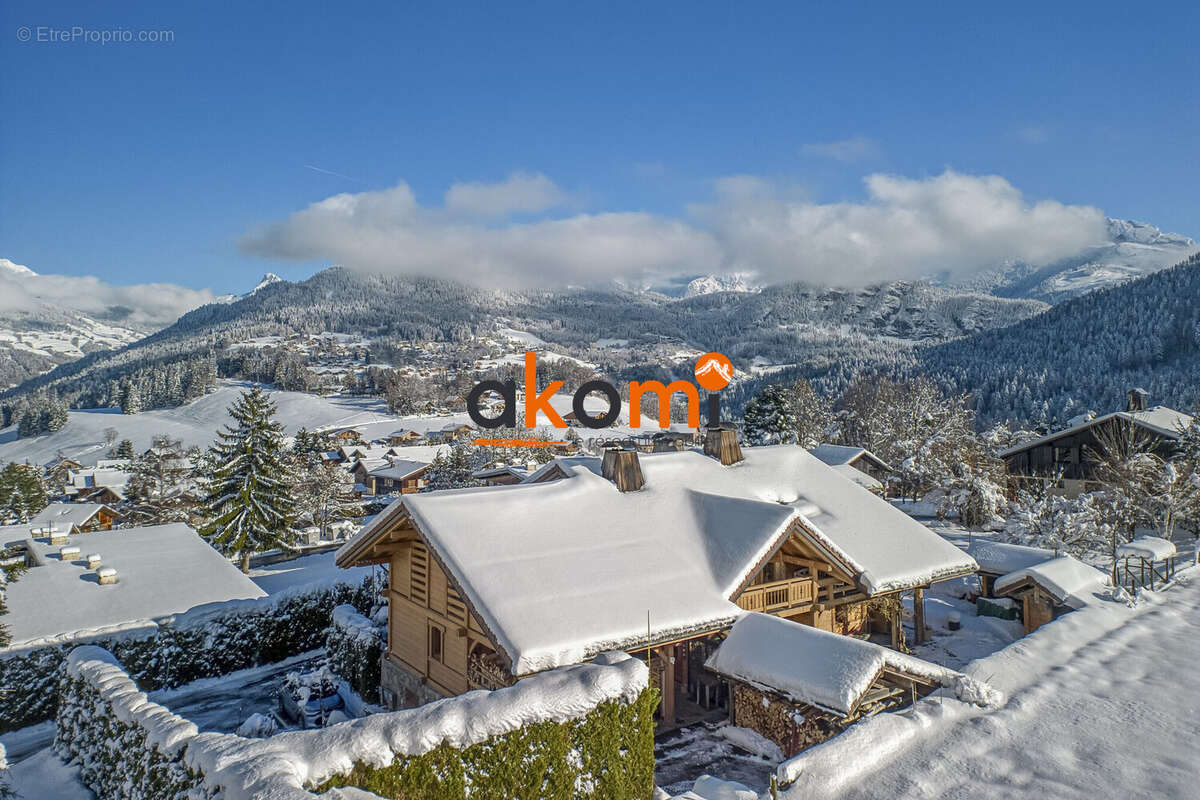 Vue aérienne Sud Ouest - Maison à SAINT-JEAN-DE-SIXT