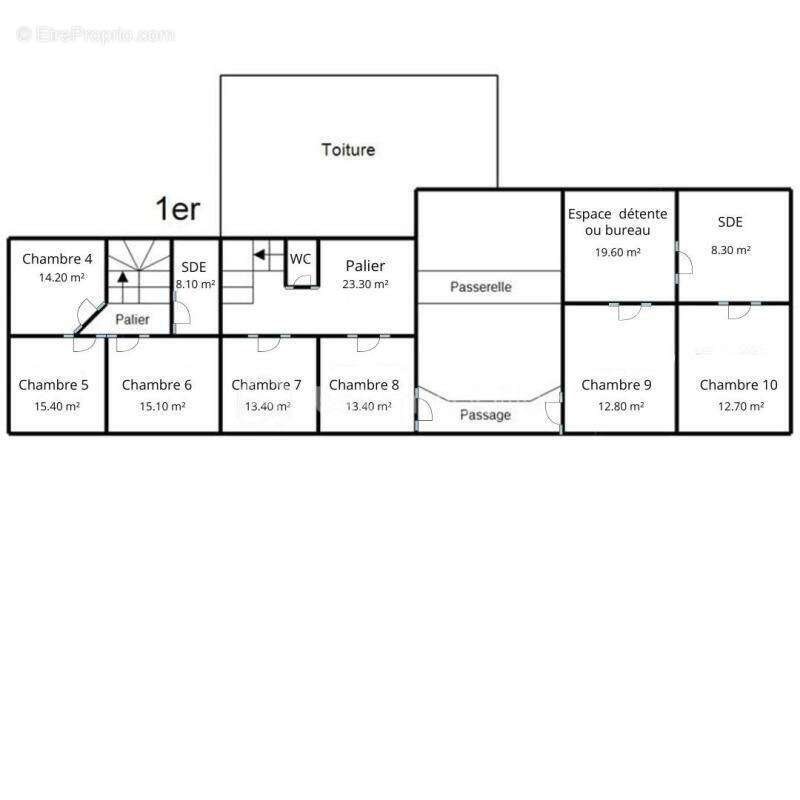 RARE – Propriété 363 m² – 10 chambres – Piscine intérieure – Idéal gîte - photo 17