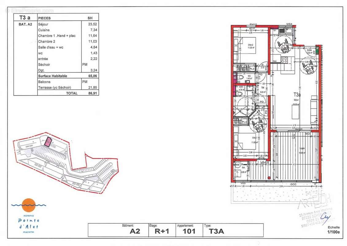 Appartement à LES TROIS-ILETS