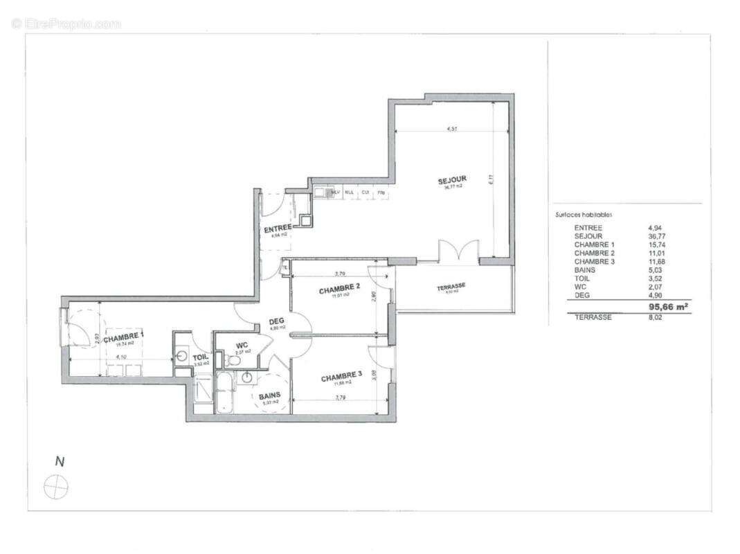 Appartement à PARIS-19E