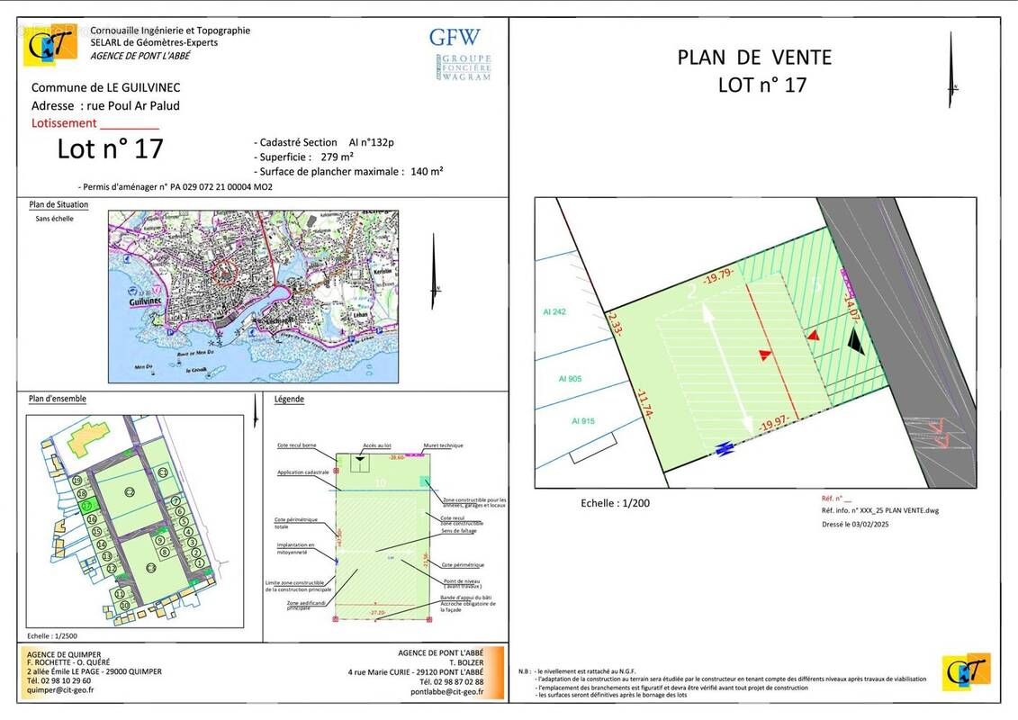 Terrain à GUILVINEC