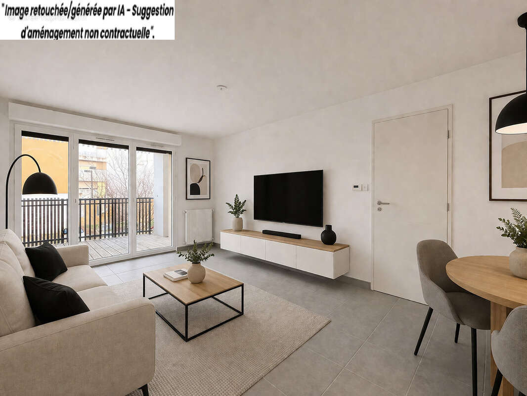 Appartement T3 64m2 avec grand balcon et 2 PK en S-SOL  à vendre - photo 3