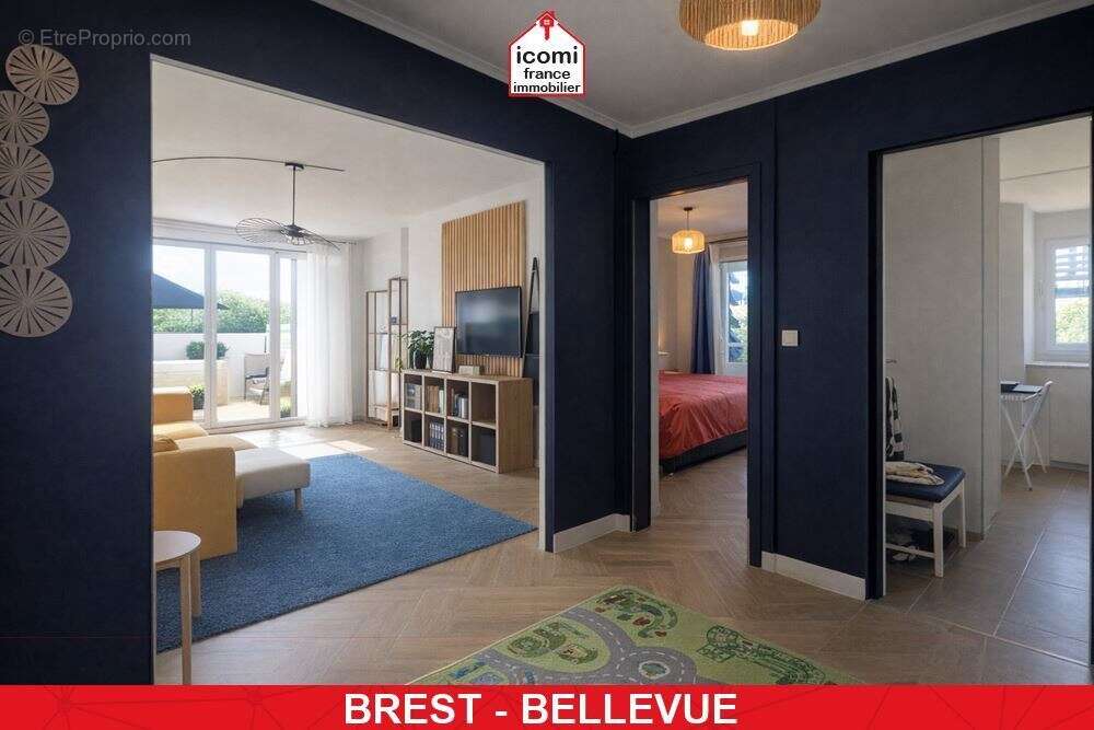 Finistere - brest (29200) - a vendre - appartement 74m² - 3 chambres - balcon - cave - dalle beton - ascenseur - commerces a pro - photo 8