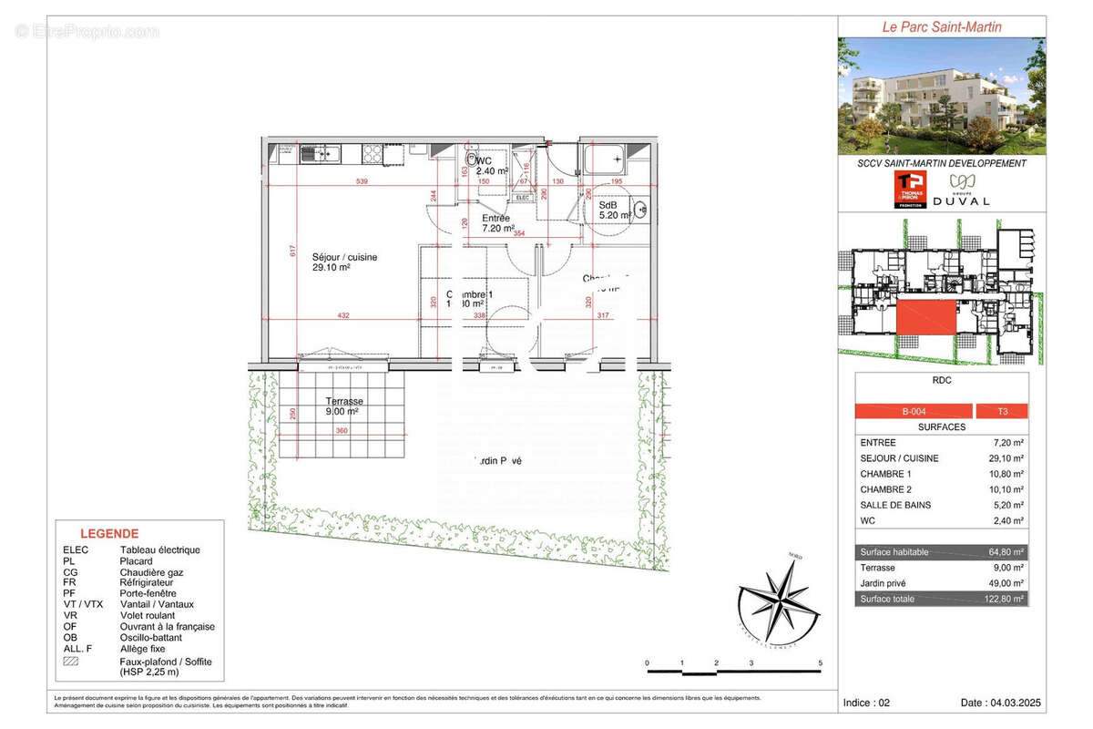 Appartement à SAINT-MARTIN-BOULOGNE