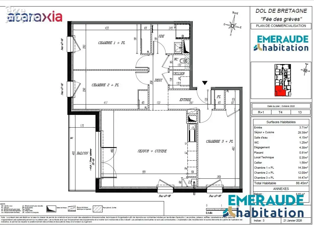 Appartement 4 pièces 86 m² à vendre à Dol-De-Bretagne (35120) - photo 4