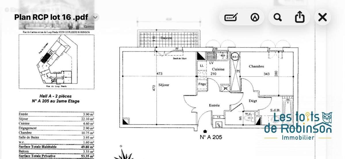 Appartement à LE PLESSIS-ROBINSON